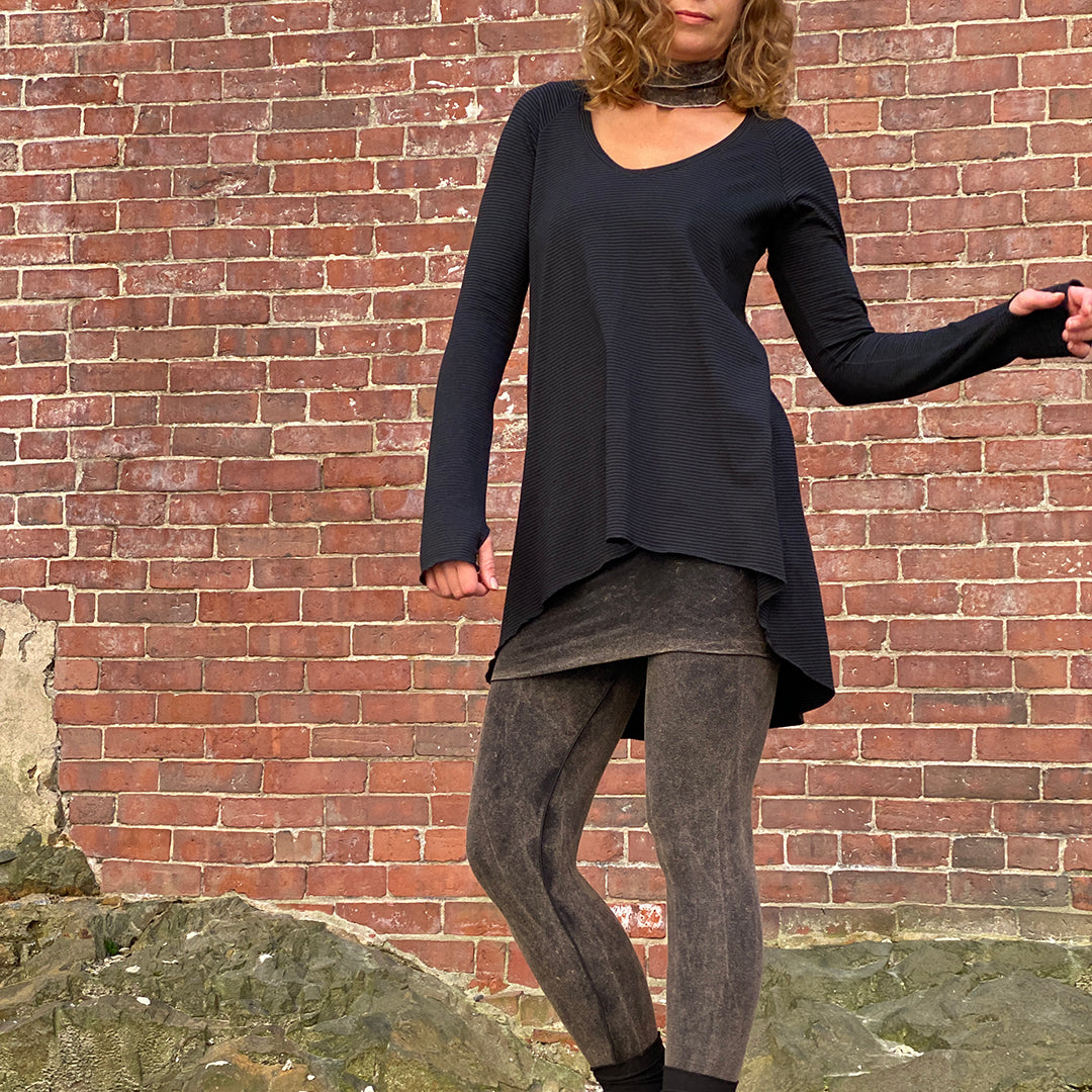 mineral playsuit with our subtle stripe vitality top