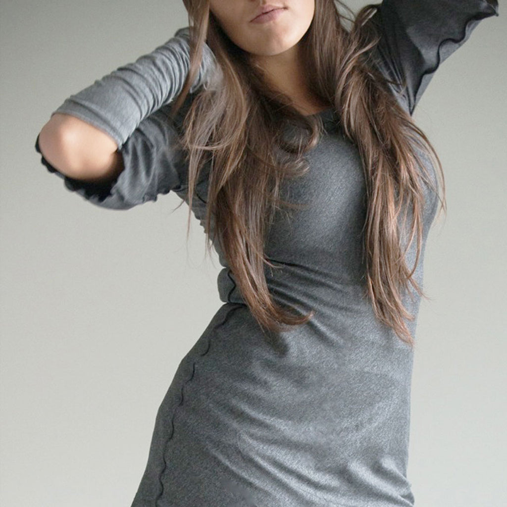 ballet tunic in charcoal