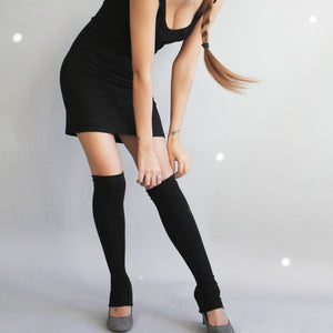 black stockings- high + low