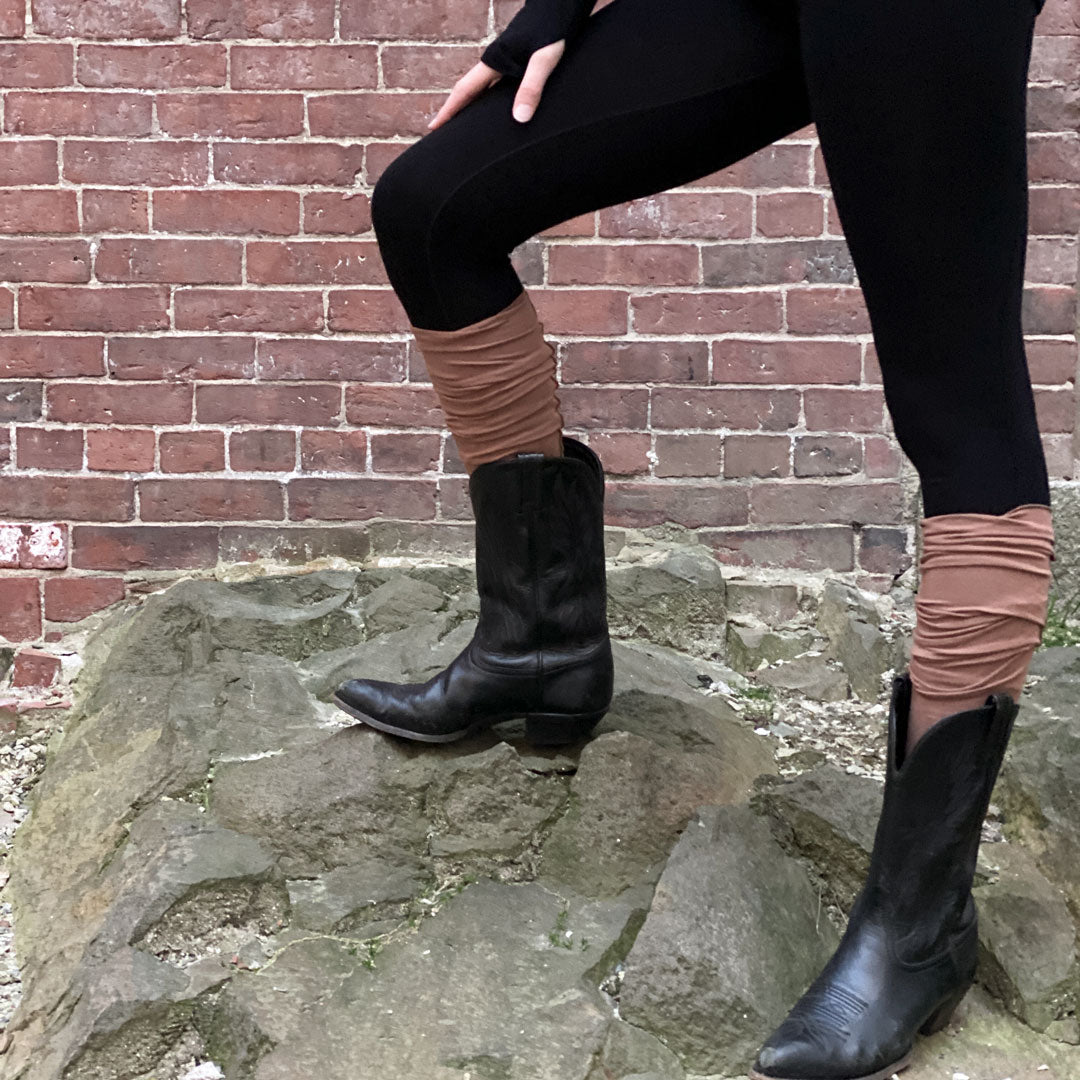 cedar stockings with our black base legging