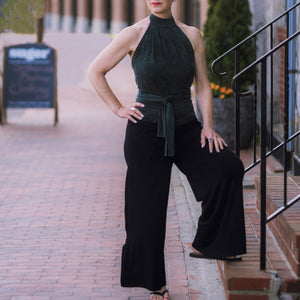 harlow elegant convertible wide leg pant in black