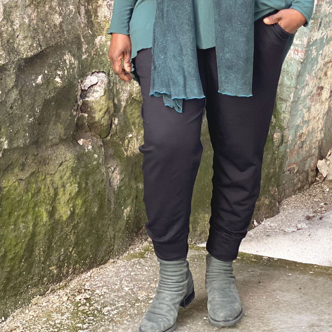 black bamboo jogger on a size joy angel