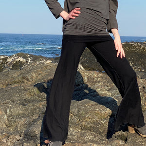 swirlsuit wide leg jumpsuit in black