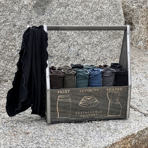 large closet organizer + hourglass display