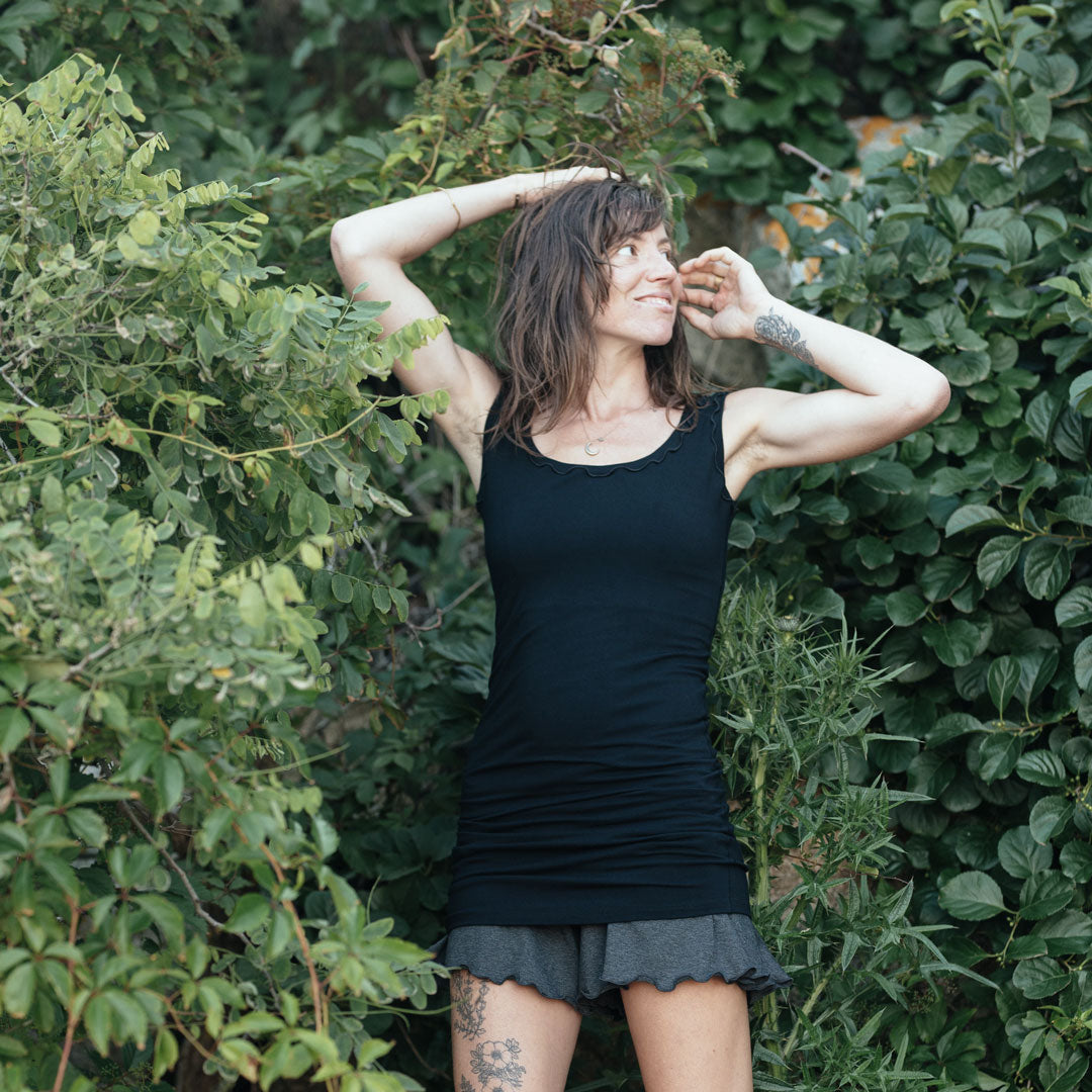 black wifey with our charcoal romper