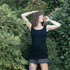 black wifey with our charcoal romper