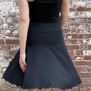 subtle black stripe flirt as a dress