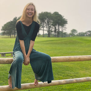 farmer jumpsuit in blue mineral