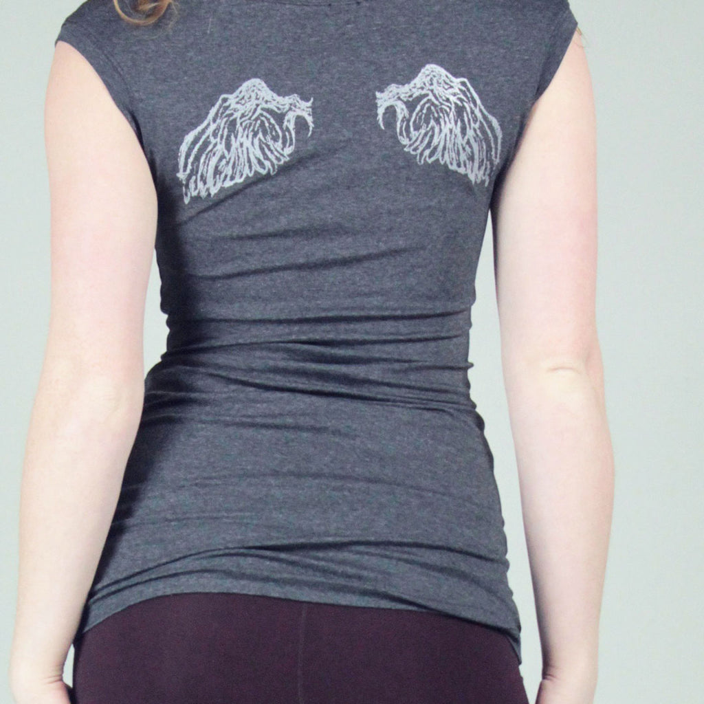 wing cap t in charcoal