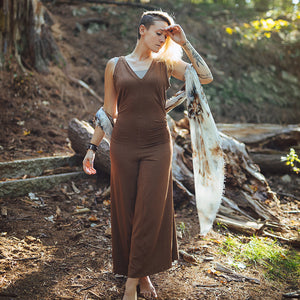 farmer jumpsuit in almond