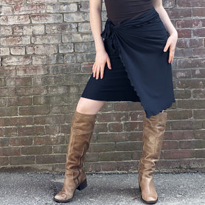 shawl in black as a wrap skirt