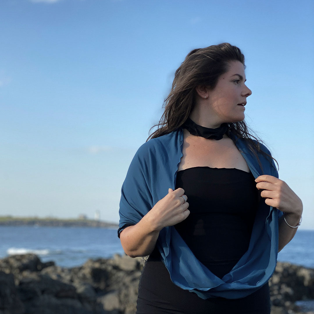 lake tissue loop infinity scarf