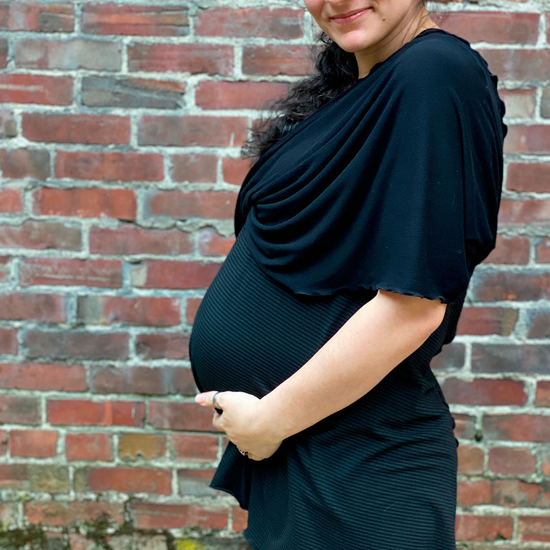 shift tunic tank in subtle black stripe