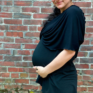 shift tunic tank in subtle black stripe