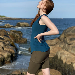 hiker in olive + lagoon shell