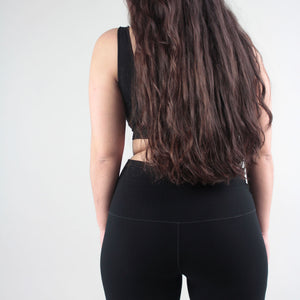 terry base legging in black