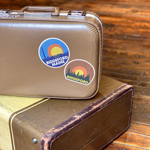 biddeford stickers in mill skyline blue and forest skyline blue