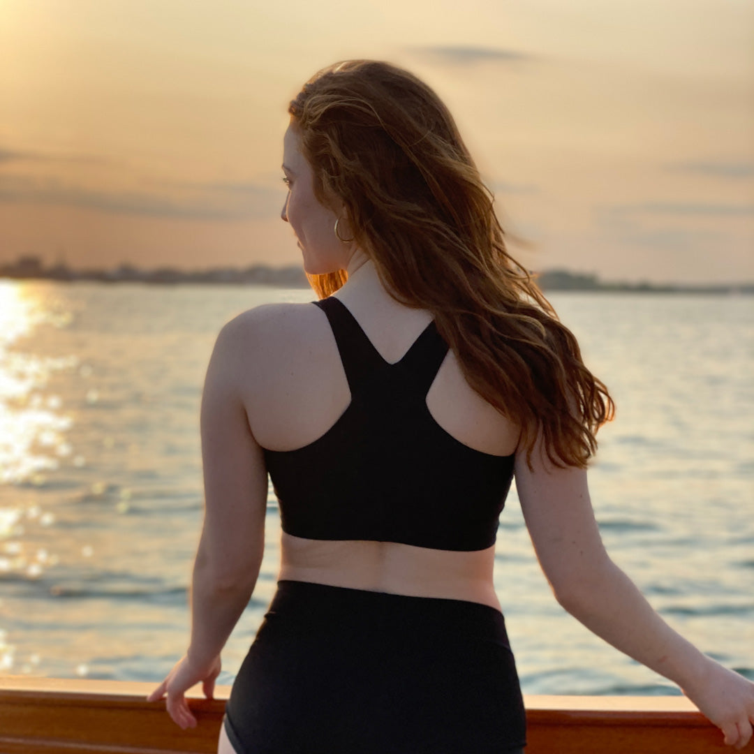 balance bra + brief in black