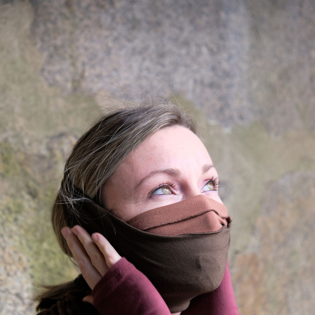 layered bands as face cover feels extra secure