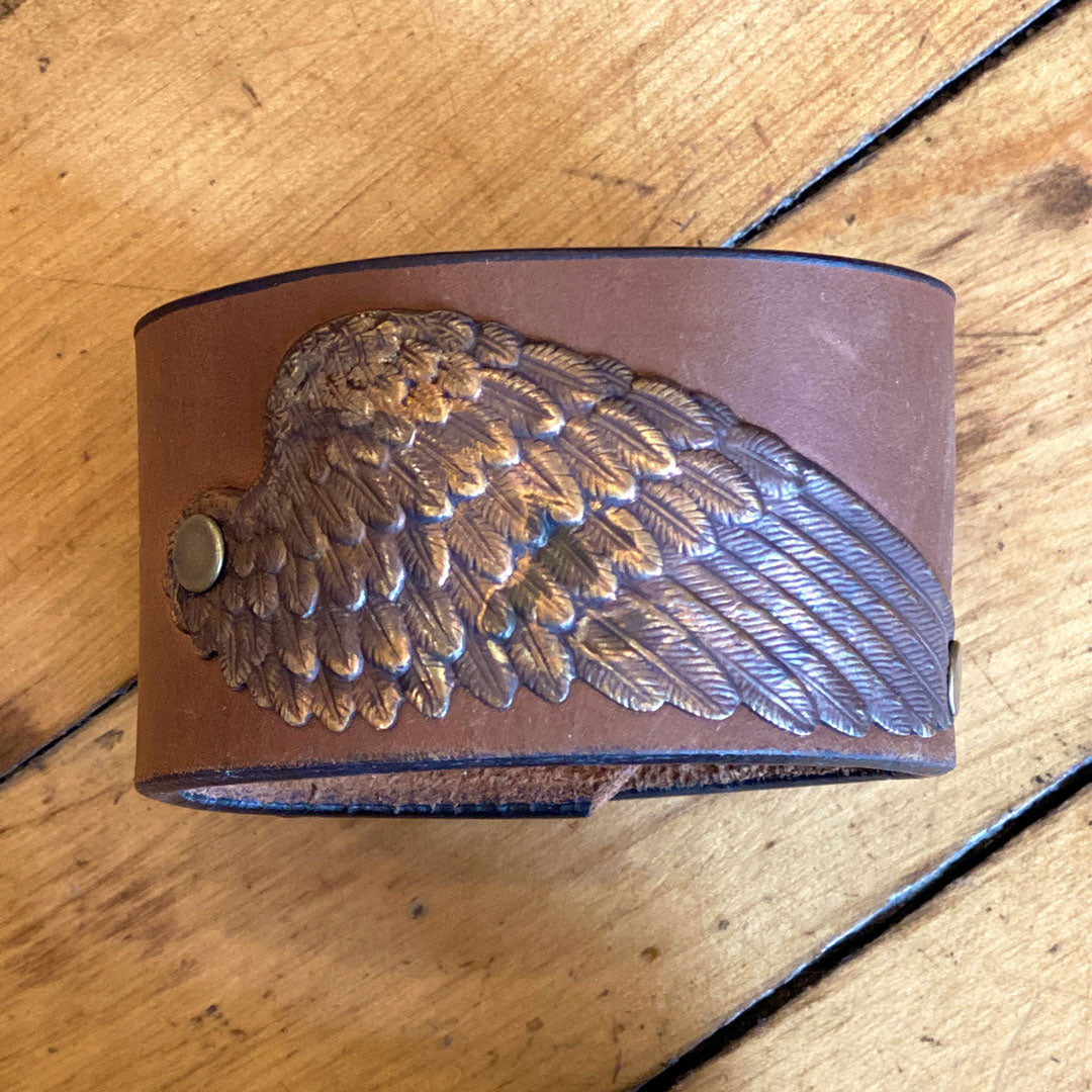 brown angel wing cuff