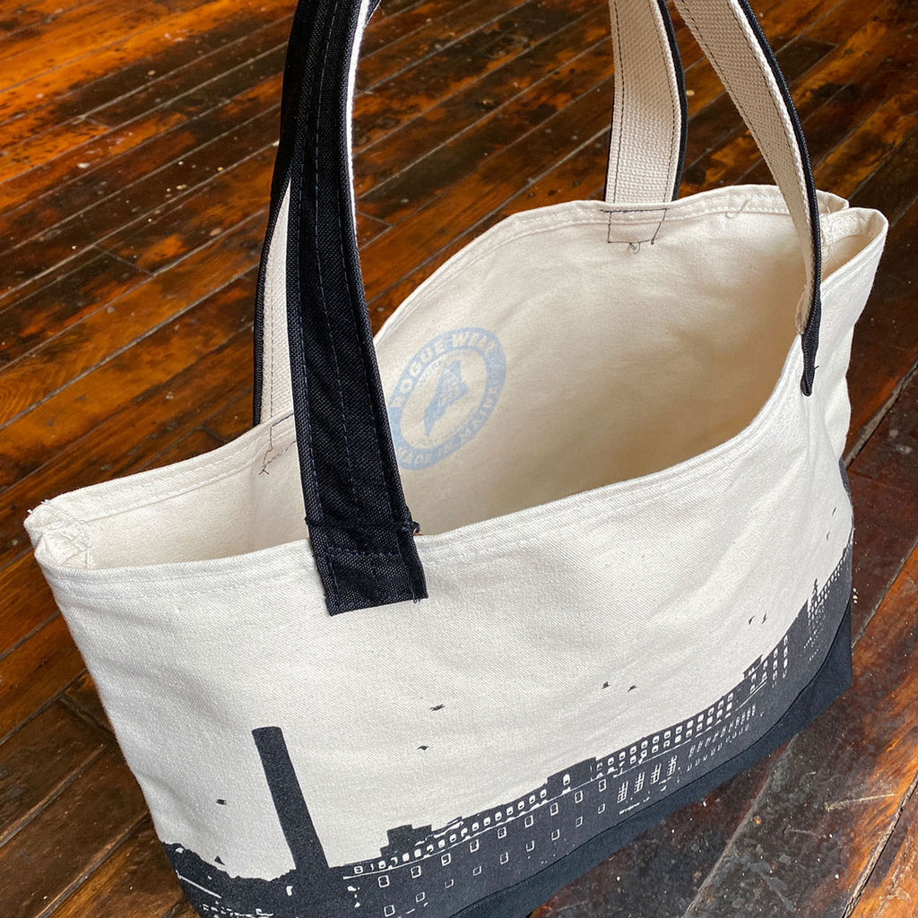 tote bag with mill design on it