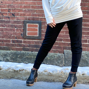 jogger sweatpant in black terry bamboo