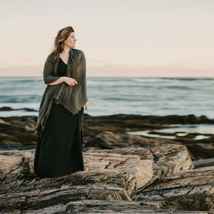 angelrox® gleam bias vneck gown 