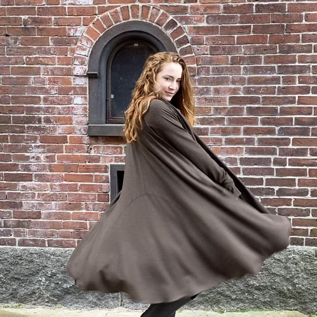 bamboo moves with you - riding coat in espresso