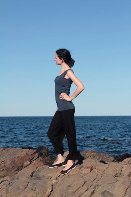 deep sea core + bloom pant in black bamboo