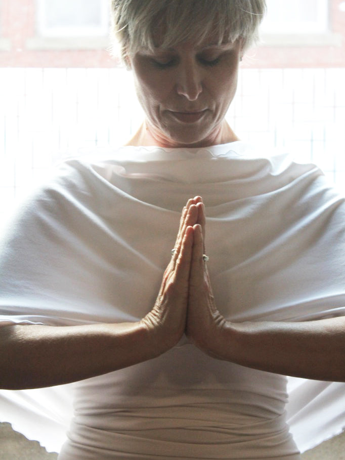 tissue loop infinity scarf in white