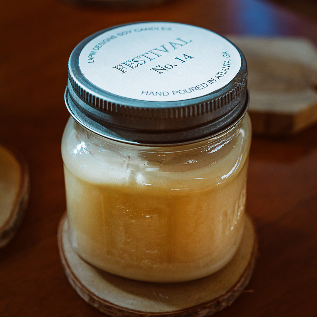 lapin soy candle in festival