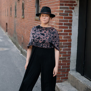 loop in reef crush styled with black farmer jumpsuit