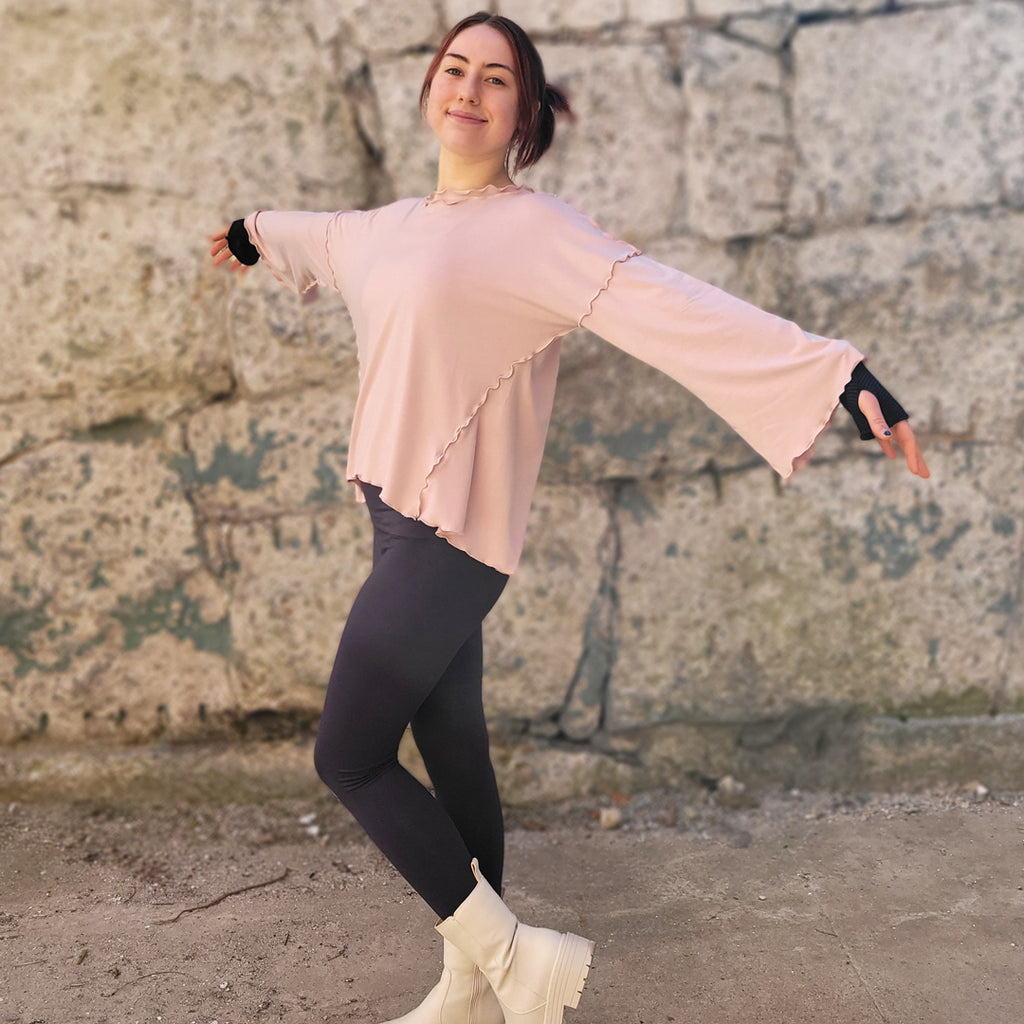 angelrox® truly bell sleeve top in ballet