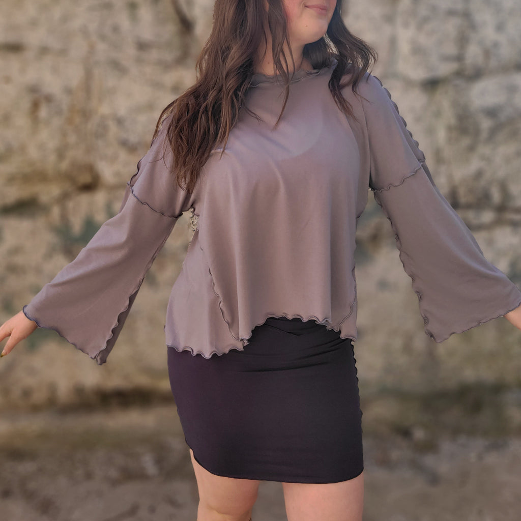 angelrox® truly bell sleeve top in moon