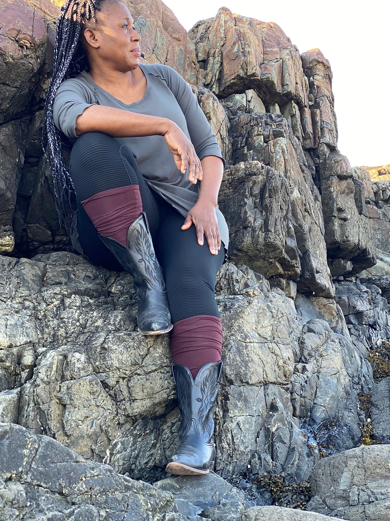 subtle black stripe playsuit